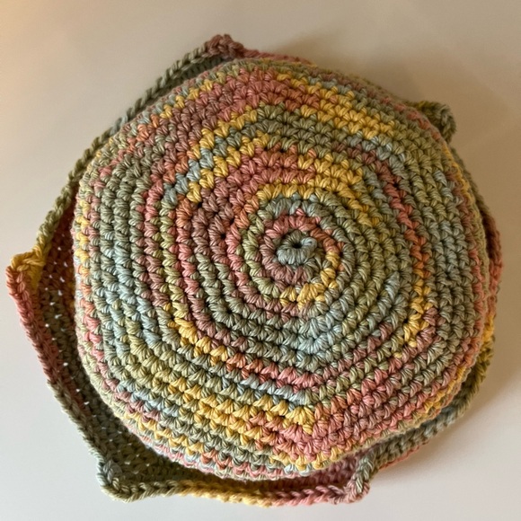 Hand Crafted Pastel Color Crochet Basket/Cozy - Picture 7 of 9
